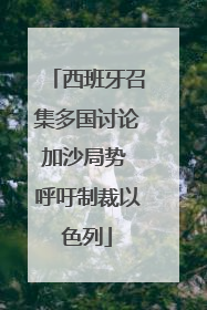 西班牙召集多国讨论加沙局势 呼吁制裁以色列