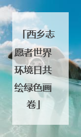 西乡志愿者世界环境日共绘绿色画卷