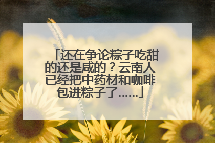 还在争论粽子吃甜的还是咸的？云南人已经把中药材和咖啡包进粽子了……