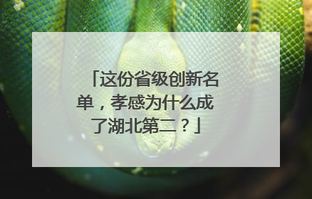 这份省级创新名单，孝感为什么成了湖北第二？