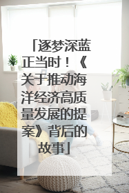 逐梦深蓝正当时！《关于推动海洋经济高质量发展的提案》背后的故事
