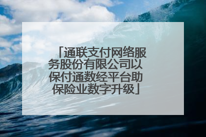 通联支付网络服务股份有限公司以保付通数经平台助保险业数字升级