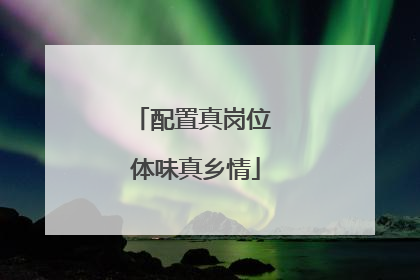 配置真岗位 体味真乡情