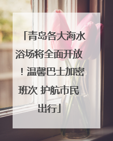 青岛各大海水浴场将全面开放！温馨巴士加密班次 护航市民出行