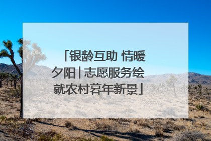 银龄互助 情暖夕阳│志愿服务绘就农村暮年新景