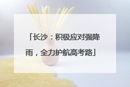 长沙：积极应对强降雨，全力护航高考路
