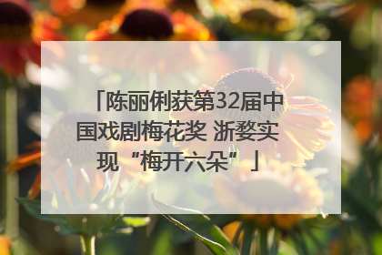 陈丽俐获第32届中国戏剧梅花奖 浙婺实现“梅开六朵”
