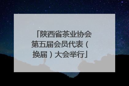 陕西省茶业协会第五届会员代表（换届）大会举行