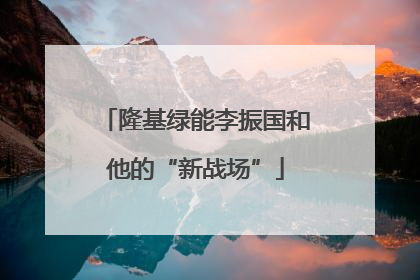 隆基绿能李振国和他的“新战场”