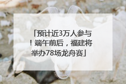 预计近3万人参与！端午前后，福建将举办78场龙舟赛