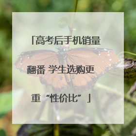 高考后手机销量翻番 学生选购更重“性价比”