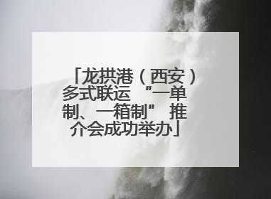 龙拱港（西安）多式联运 “一单制、一箱制” 推介会成功举办