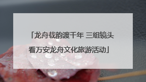 龙舟载韵渡千年 三组镜头看万安龙舟文化旅游活动