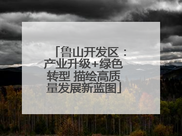 鲁山开发区：产业升级+绿色转型 描绘高质量发展新蓝图
