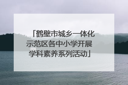 鹤壁市城乡一体化示范区各中小学开展学科素养系列活动