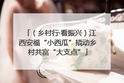（乡村行·看振兴）江西安福“小西瓜”撬动乡村共富“大支点”