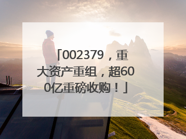 002379，重大资产重组，超600亿重磅收购！
