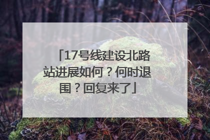 17号线建设北路站进展如何？何时退围？回复来了
