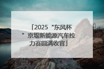 2025“东风杯”京堰新能源汽车拉力赛圆满收官