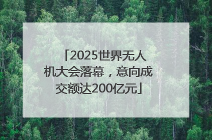 2025世界无人机大会落幕，意向成交额达200亿元