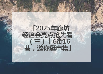 2025年廊坊经洽会亮点抢先看（三）丨6街16巷，邀你逛市集