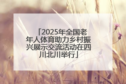2025年全国老年人体育助力乡村振兴展示交流活动在四川北川举行