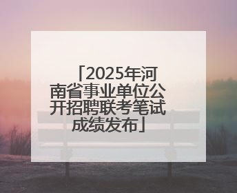 2025年河南省事业单位公开招聘联考笔试成绩发布