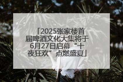 2025张家楼首届啤酒文化大集将于6月27日启幕“十夜狂欢”点燃盛夏