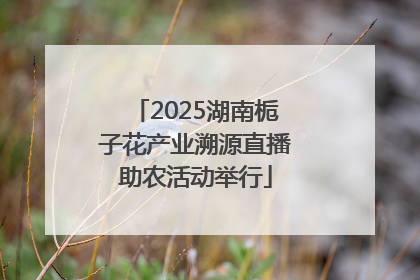 2025湖南栀子花产业溯源直播助农活动举行