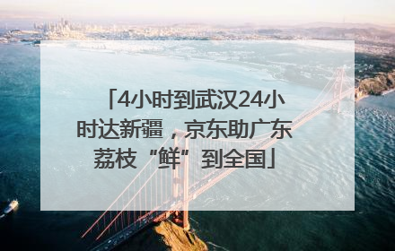 4小时到武汉24小时达新疆，京东助广东荔枝“鲜”到全国