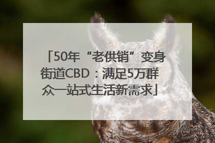 50年“老供销”变身街道CBD:满足5万群众一站式生活新需求